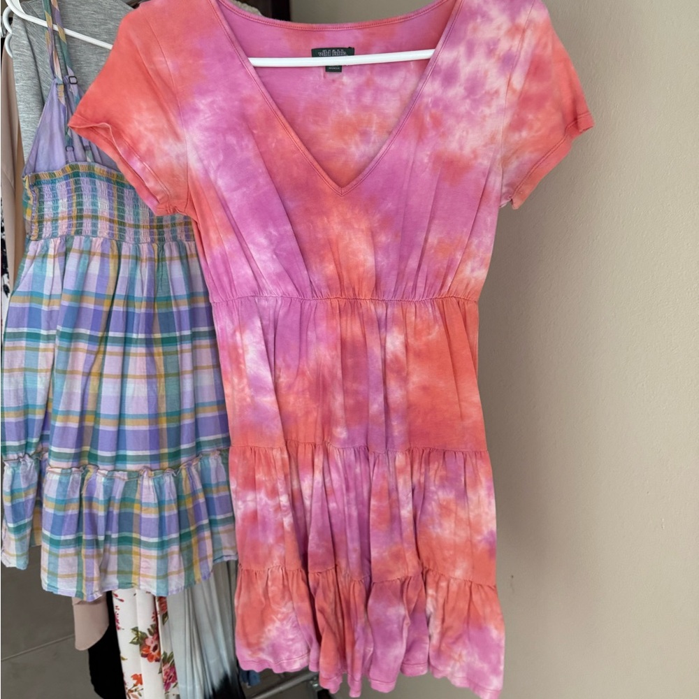 Tie-Dye V-Neck Dress